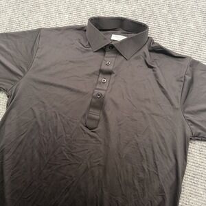 Collars and Co Featherweight Relaxed Collar Polo Shirt Mens Medium Black NWOT